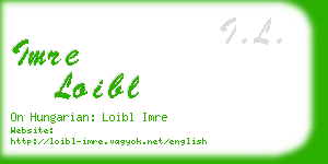 imre loibl business card